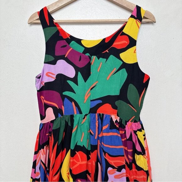 Gorman Womens 10 Floral Sleeveless Fit and Flare Frondsense Dress - Picture 10 of 16